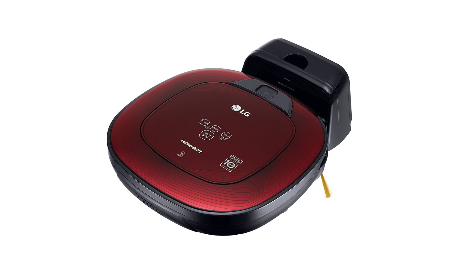 LG Ny robotdammsugare i ruby red färg med Smart Inverter Motor™ och ännu noggrannare rengöring i hörnen, VR8601RR